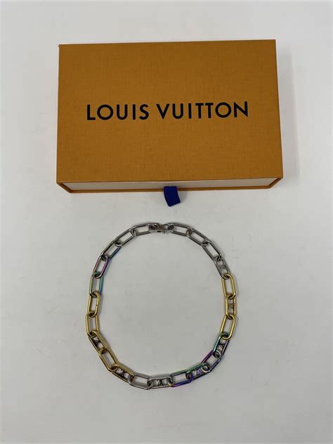 chain links patches necklace louis vuitton|virgil abloh chain links necklace.